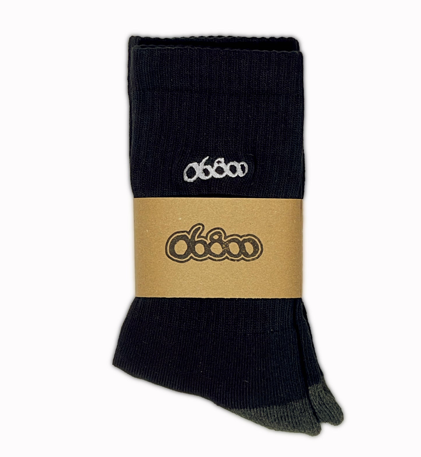 CALCETINES NEGROS 06800 BORDADO BLANCO TALLA 44-48 UNISEX