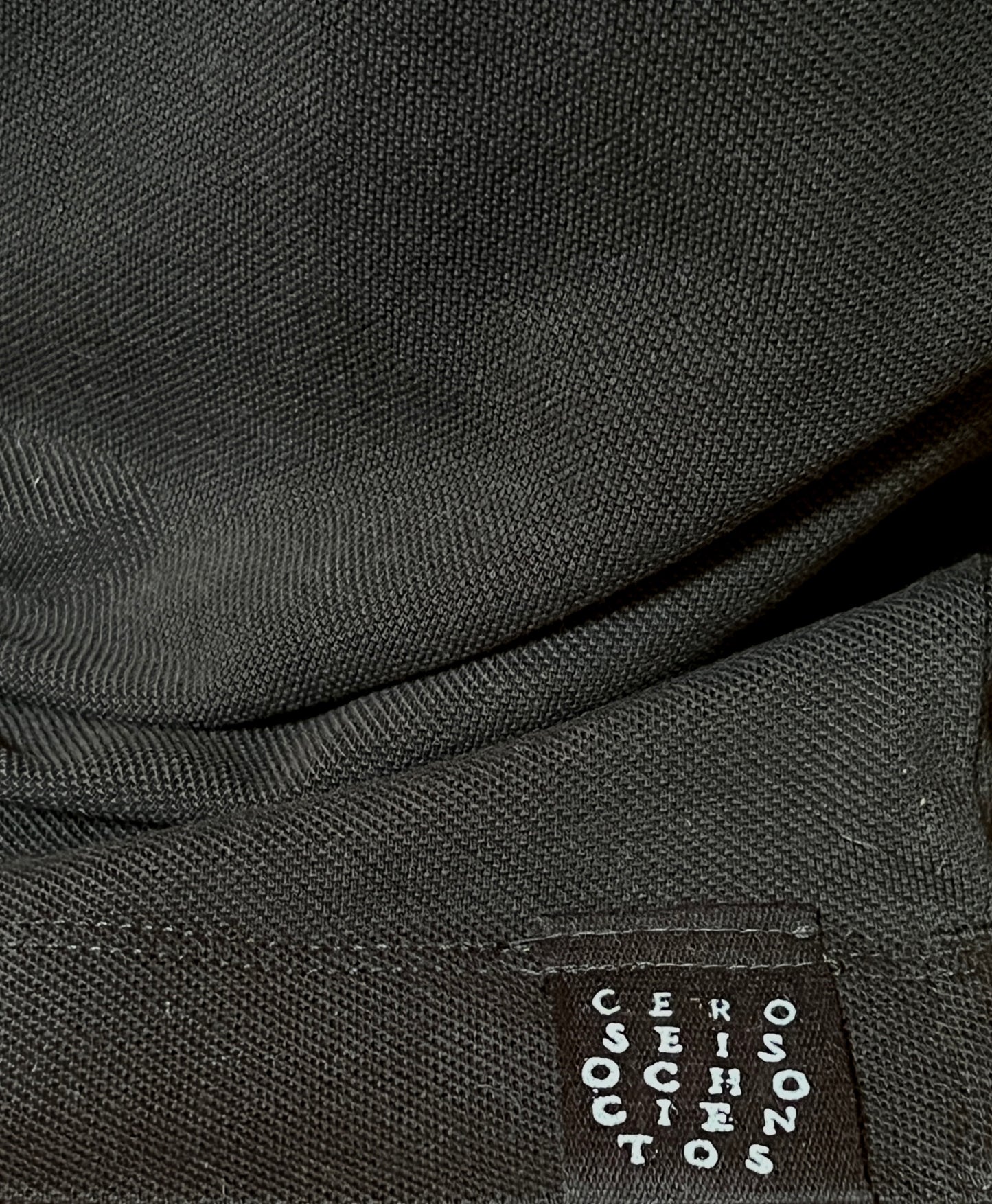 POLO MANGA CORTA NEGRO UNISEX - BORDADO 06800 CLÁSICO