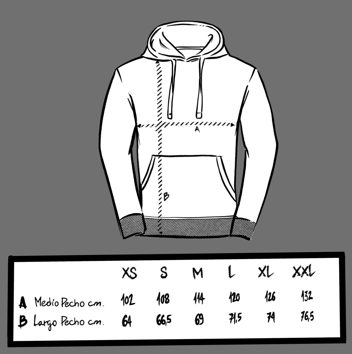 SUDADERA NEGRA CON BORDADO ROJO EN TELA DE CUADROS