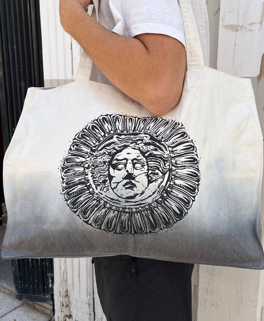 SHOPPING BAG CLÍPEO MEDUSA TEÑIDO GRIS