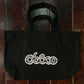 SHOPPING BAG NEGRO CON TELA BANDANA BORDADA