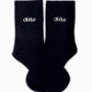 CALCETINES NEGROS 06800 BORDADO BLANCO TALLA 38-43 UNISEX