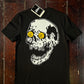 CAMISETA NEGRA CALAVERA CON MONEDAS EN LOS OJOS "CARONTE" 06800