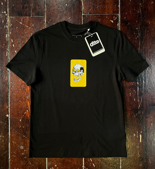 CAMISETA NEGRA CALAVERA CON MONEDAS EN LOS OJOS "CARONTE" 06800