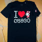 CAMISETA I LOVE 06800 X CELIPE NEGRA UNISEX