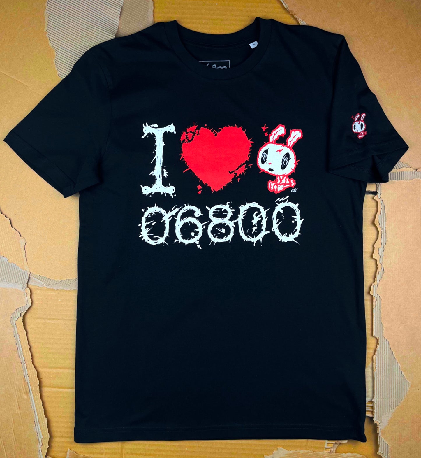 CAMISETA I LOVE 06800 X CELIPE NEGRA UNISEX