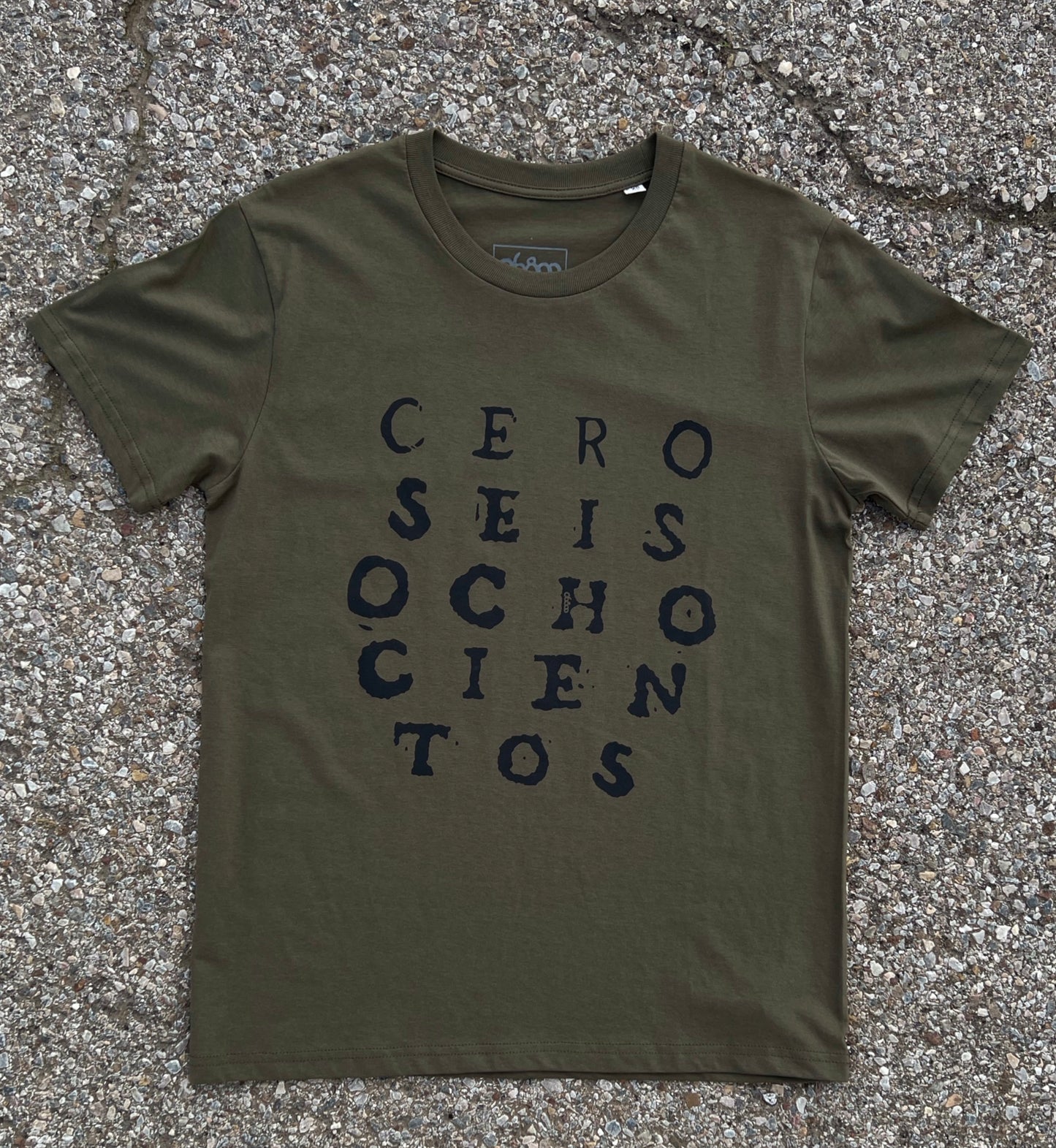 CAMISETA 06800 LETRAS KHAKI UNISEX