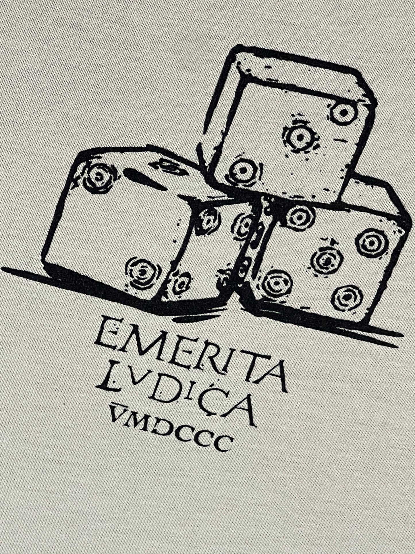 CAMISETA DADOS EMÉRITA LÚDICA EDICION LIMITADA UNISEX