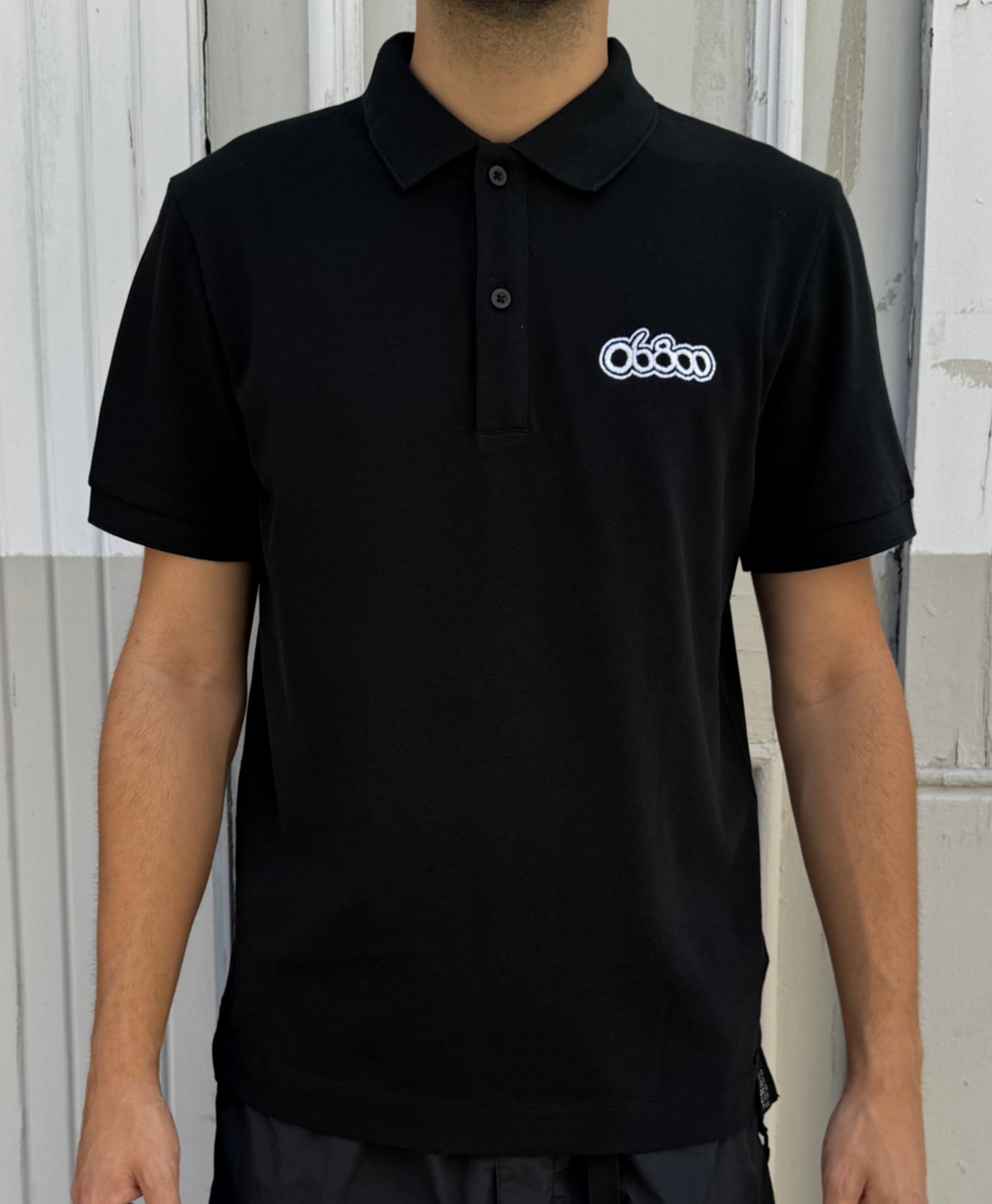 POLO MANGA CORTA NEGRO UNISEX - BORDADO 06800 CLÁSICO