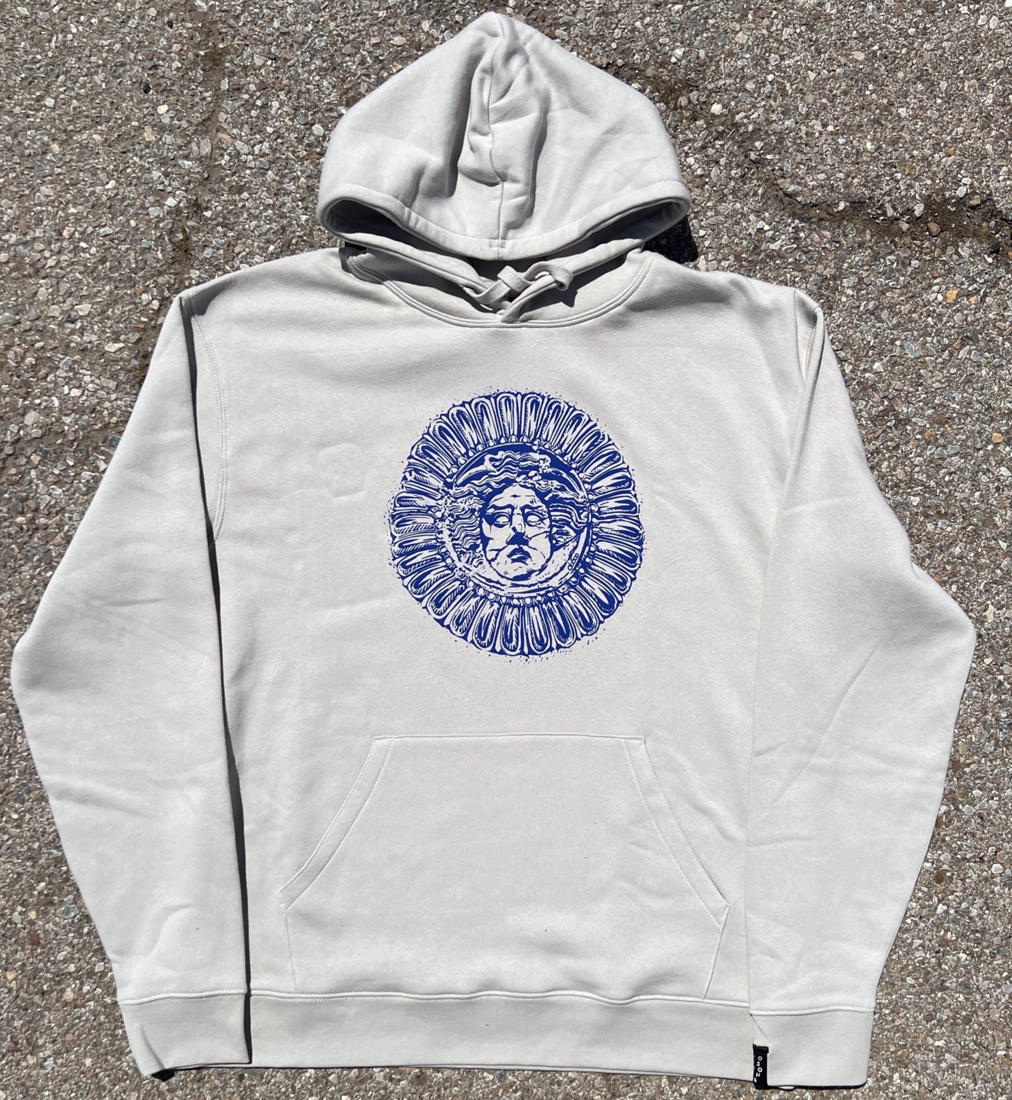 SUDADERA GRIS URBAN CLIPEO AZUL UNISEX