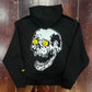 SUDADERA NEGRA CALAVERA CON MONEDAS EN LOS OJOS "CARONTE" 06800