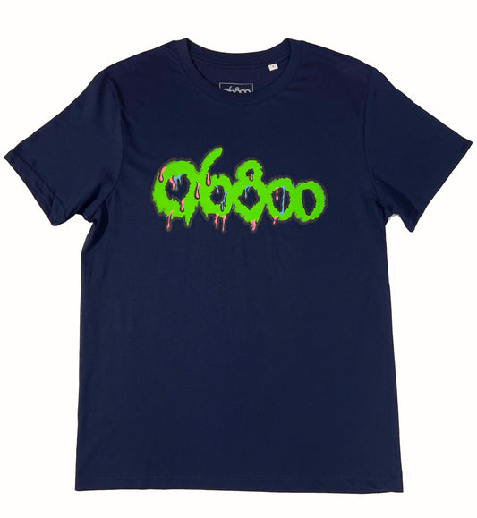 CAMISETA AZUL MARINO 06800 CHICLE VERDE UNISEX