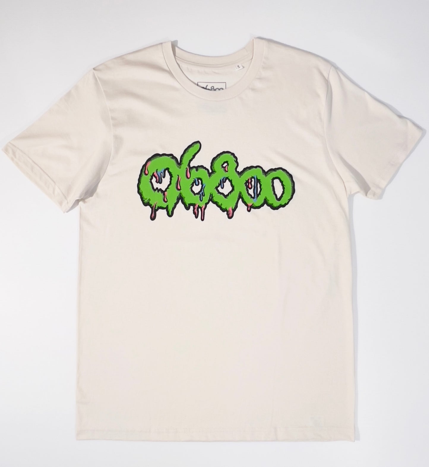 CAMISETA BLANCO VINTAGE 06800 CHICLE VERDE UNISEX