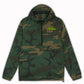 CORTAVIENTOS CAMUFLAJE VERDE CON DISEÑO CHICLE VERDE