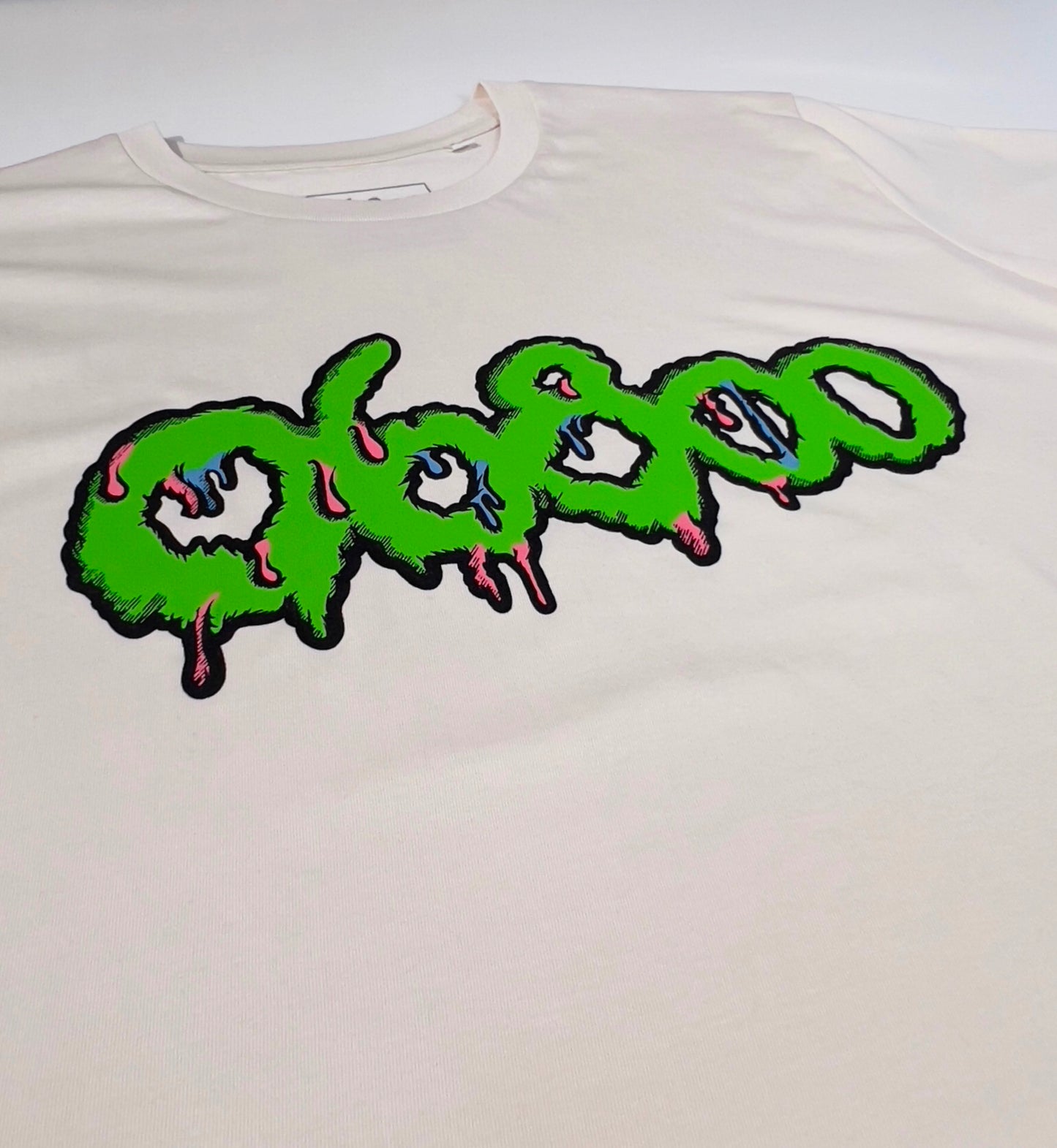 CAMISETA BLANCO VINTAGE 06800 CHICLE VERDE UNISEX