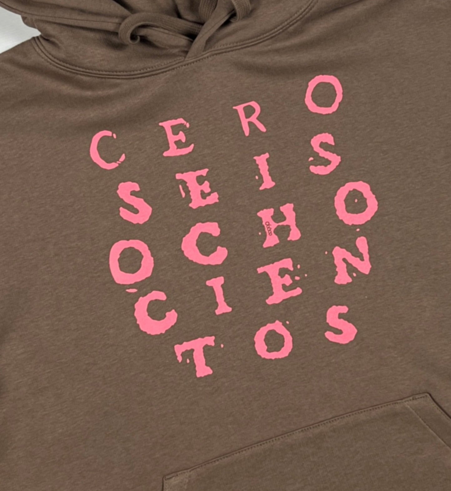 SUDADERA LETRAS 06800 MOCA UNISEX